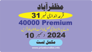 Check Rs. 40000 Premium Prize Bond Results Online – Full 2024 Draw Schedule